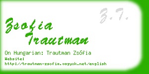 zsofia trautman business card